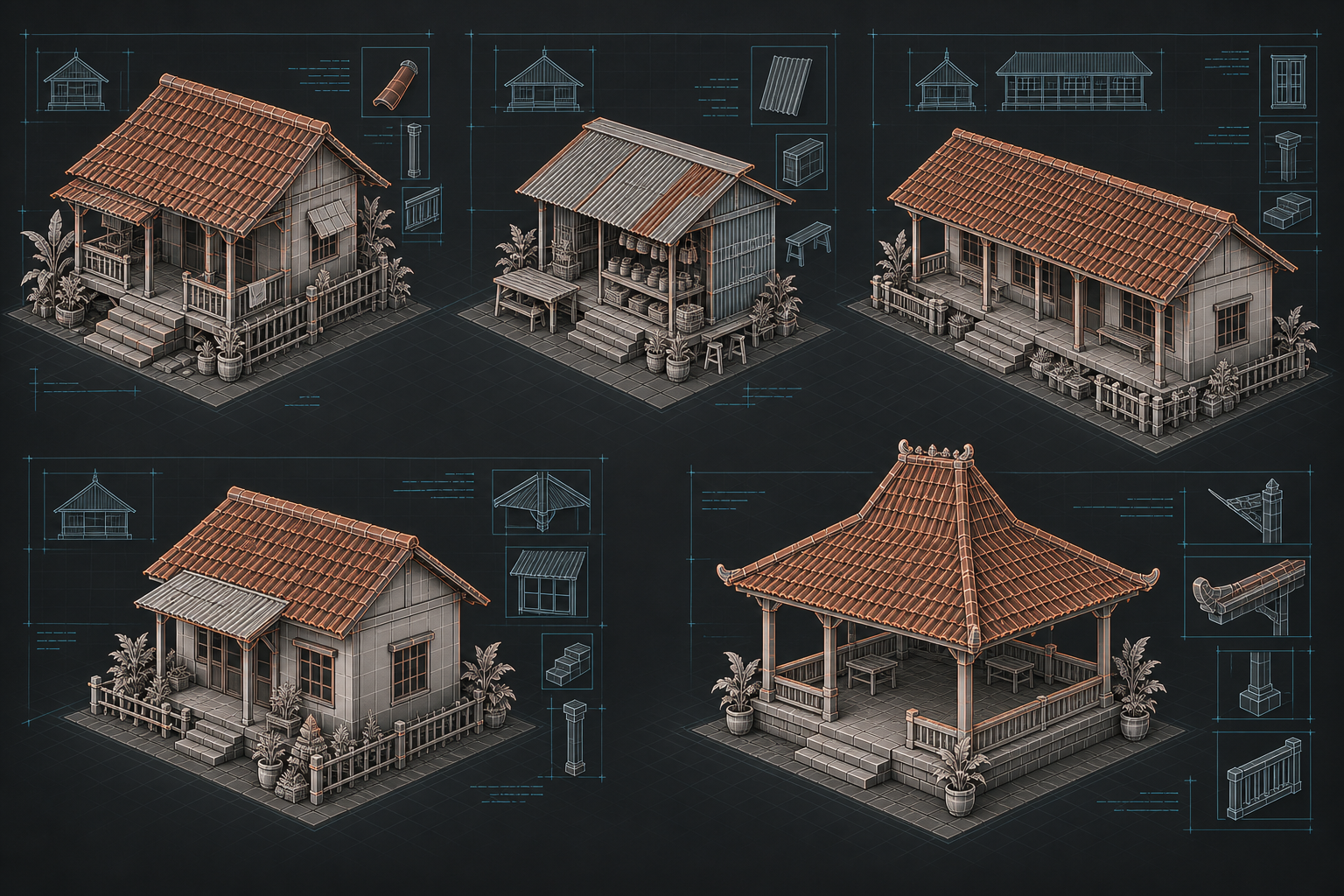 Building wireframe studies